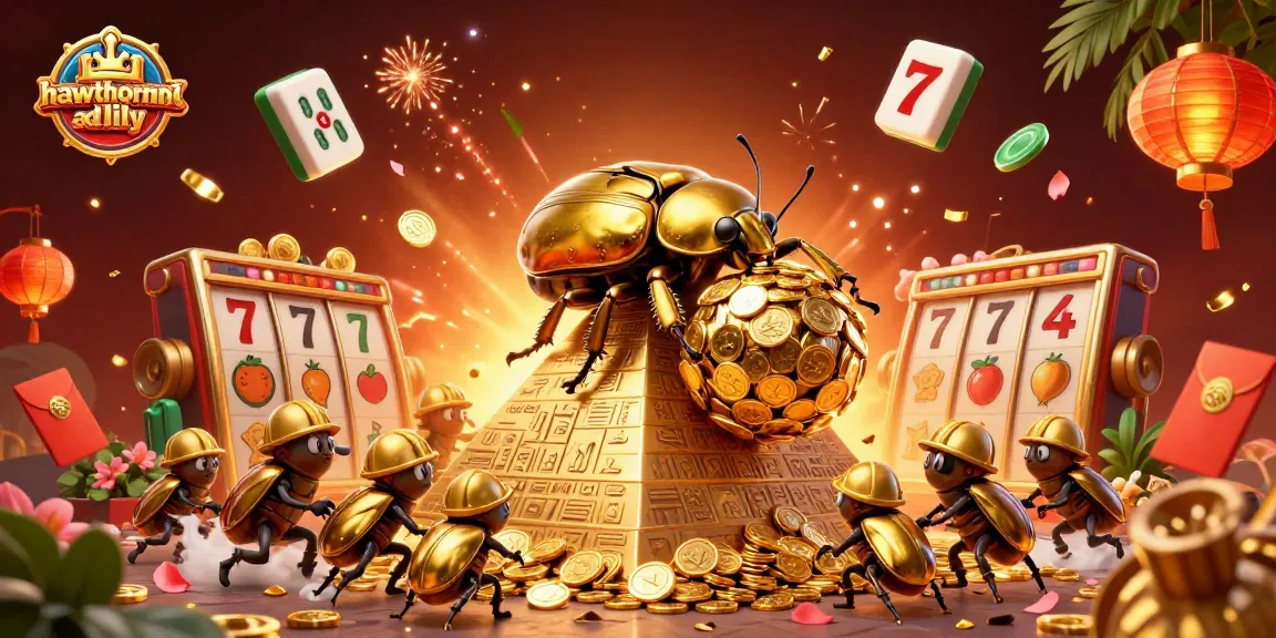 Spin and win with hawthornandlily in a vibrant arcade of animated casino symbols.