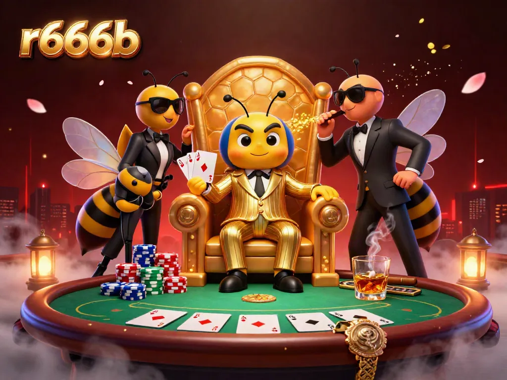 Experience the thrill of r666b gaming with lively characters and vibrant casino elements.
