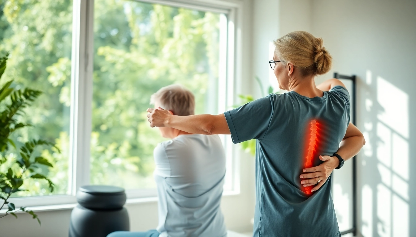 Relief from back pain through professional physiotherapy and gentle stretches.
