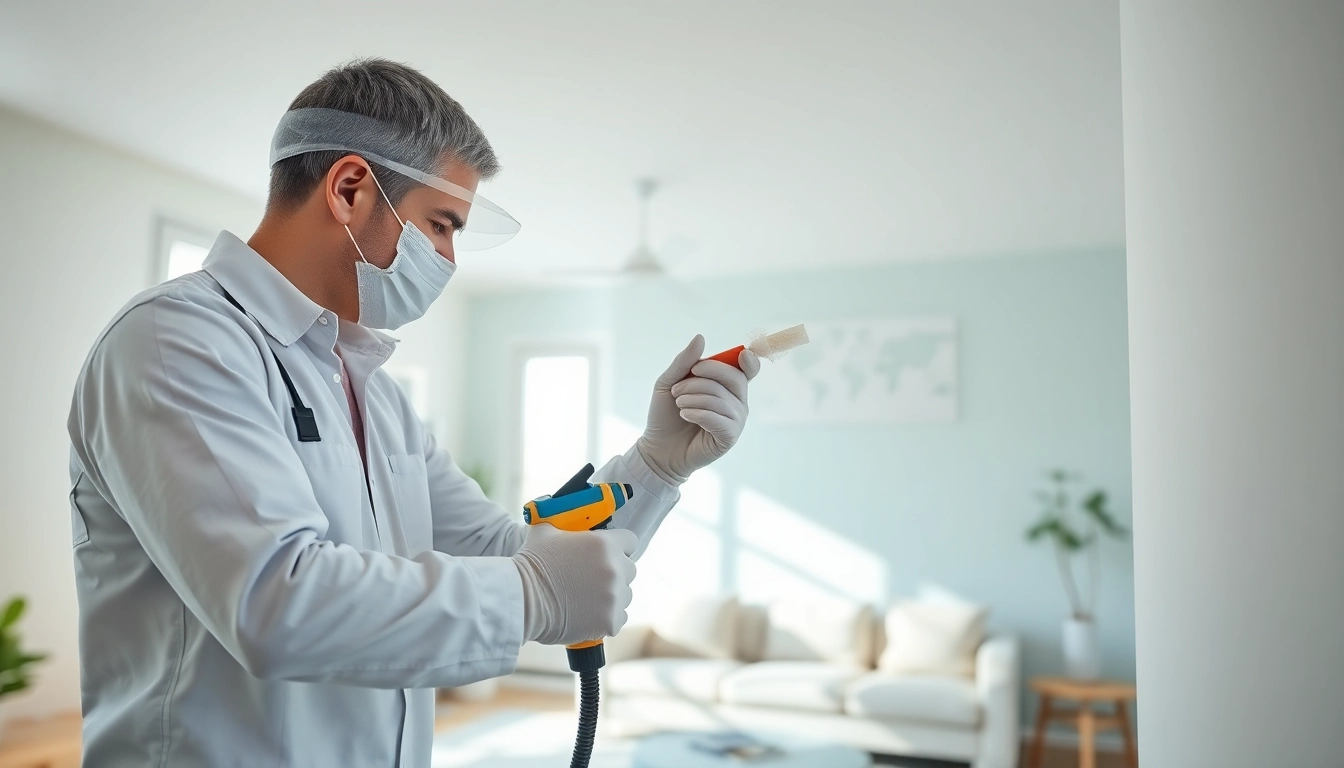 Technician demonstrating non destructive spray foam removal in a bright, professional setting.