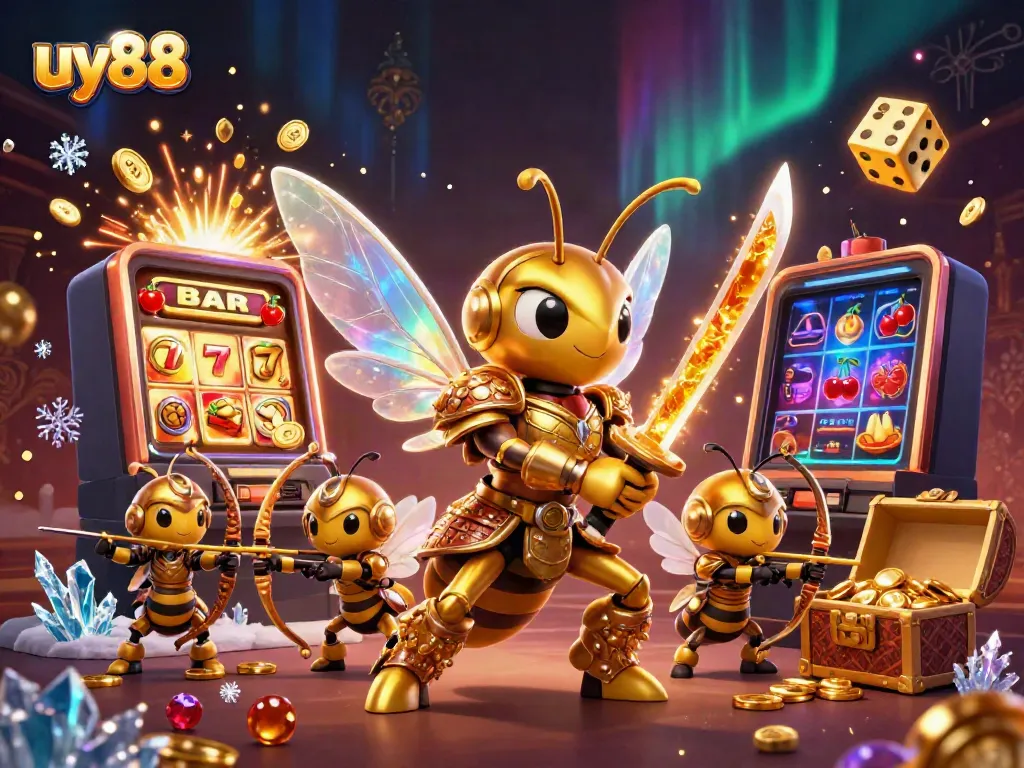Experience the thrills of uy88 with a dynamic 3D casino scene featuring exciting jackpots and gaming action.