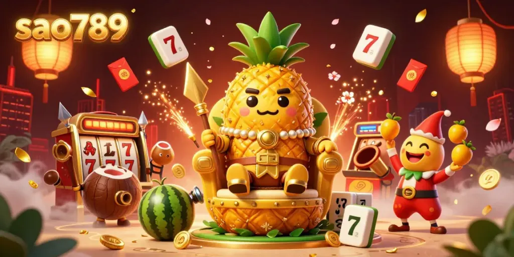 Engage with the vibrant gaming world of sao789 featuring a pineapple king and casino games.