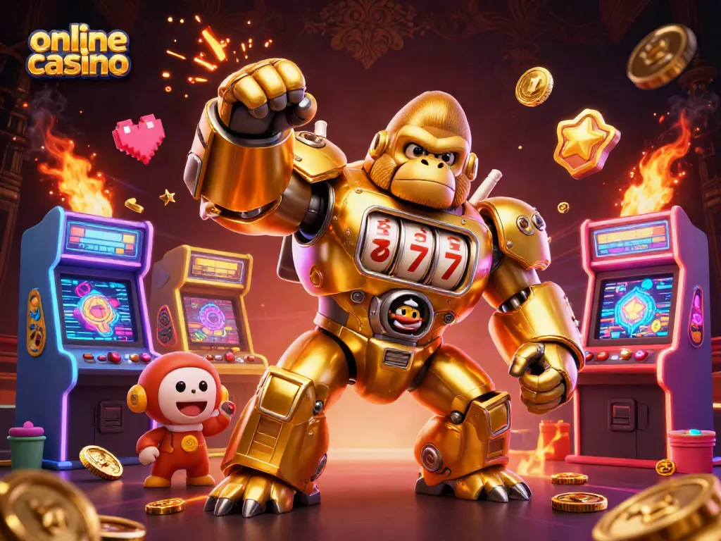 Vinci nei migliori casino online con una rappresentazione dinamica e colorata di giochi e fortuna.