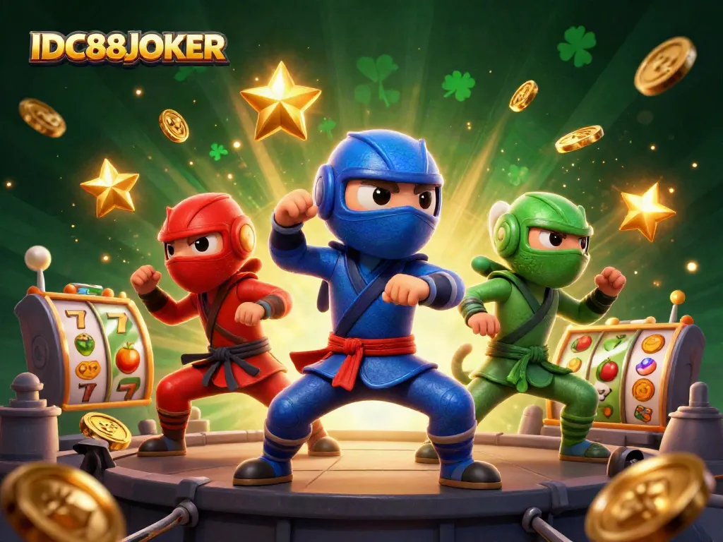 Experience engaging gameplay at IDC88JOKER with dynamic slot reels, bright colors, and action-packed visuals.