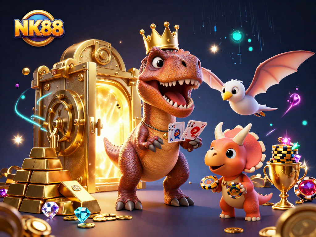 Join NK88 for exhilarating gaming action with vibrant 3D character casino fun!