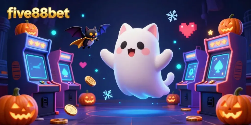 Win big at five88bet with our captivating haunted casino scene featuring ghostly themes.