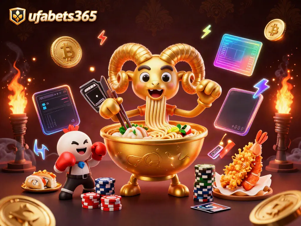 Experience the thrill of ufabets365 with vibrant 3D characters and energetic casino elements in action.