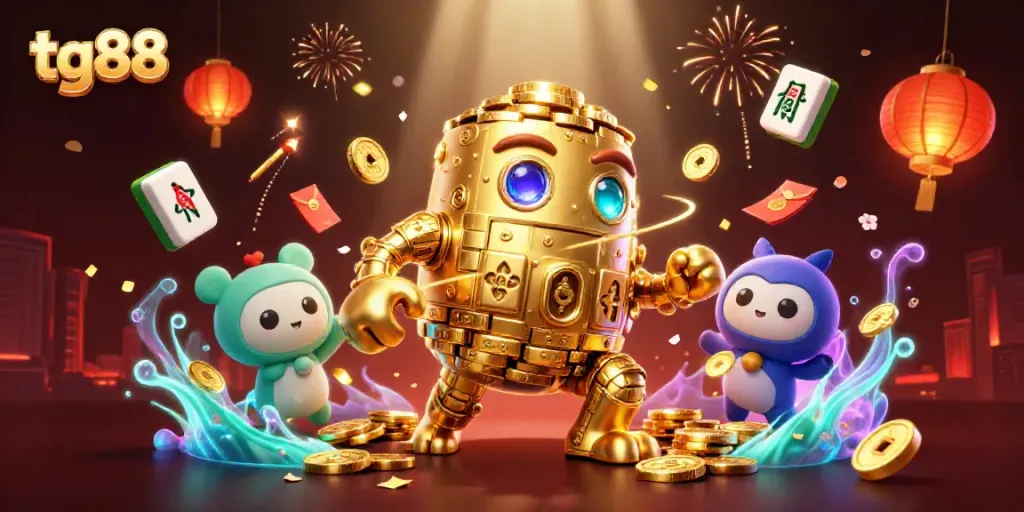 Experience thrilling gameplay with tg88's captivating golden golem in a vibrant online casino.