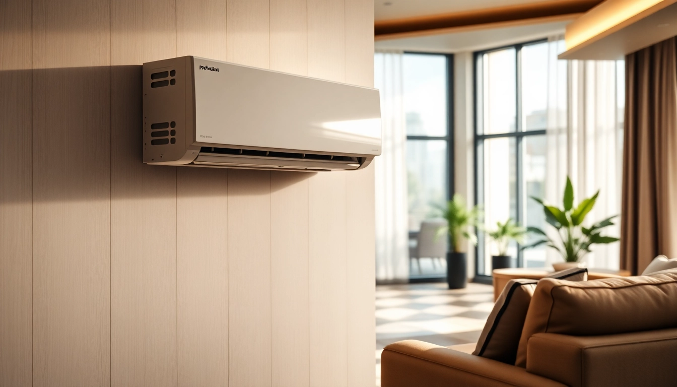 Efficient mini split ac installation enhances comfort in a modern living room.
