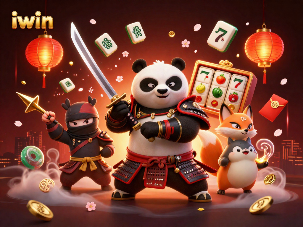 Experience the excitement of iwin with a captivating casino-themed 3D illustration featuring vibrant characters and dynamic elements.