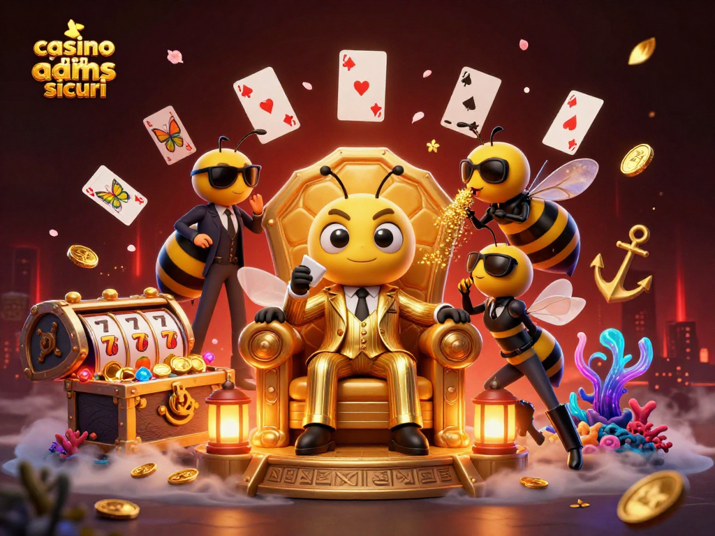 Scopri i migliori giochi nei casinò non AAMS sicuri, con simboli di frutta e slot in un'illustrazione accattivante.