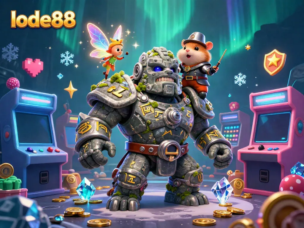 Experience the magic of lode88 with vibrant characters and casino elements in a captivating scene.