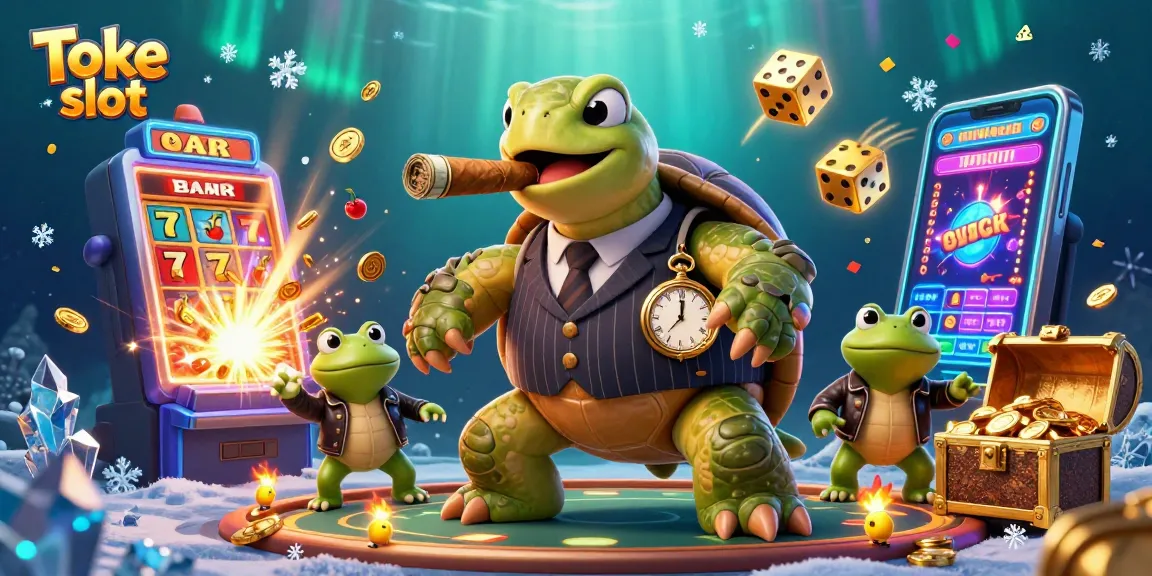 Experience the excitement of Toke slot in a vibrant digital casino-themed illustration.