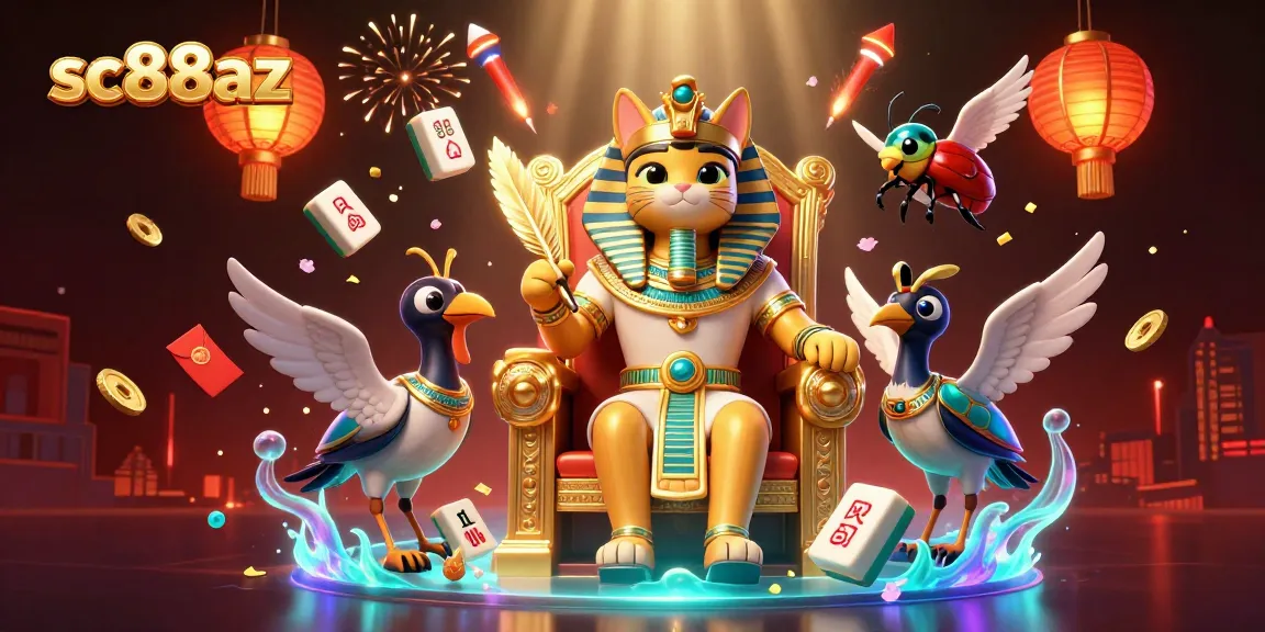 Experience thrilling gameplay at sc88az with a dynamic 3D casino scene filled with vibrant elements.