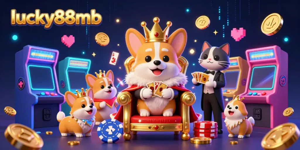 Experience thrilling gaming action at lucky88mb with vibrant casino elements and unique characters.
