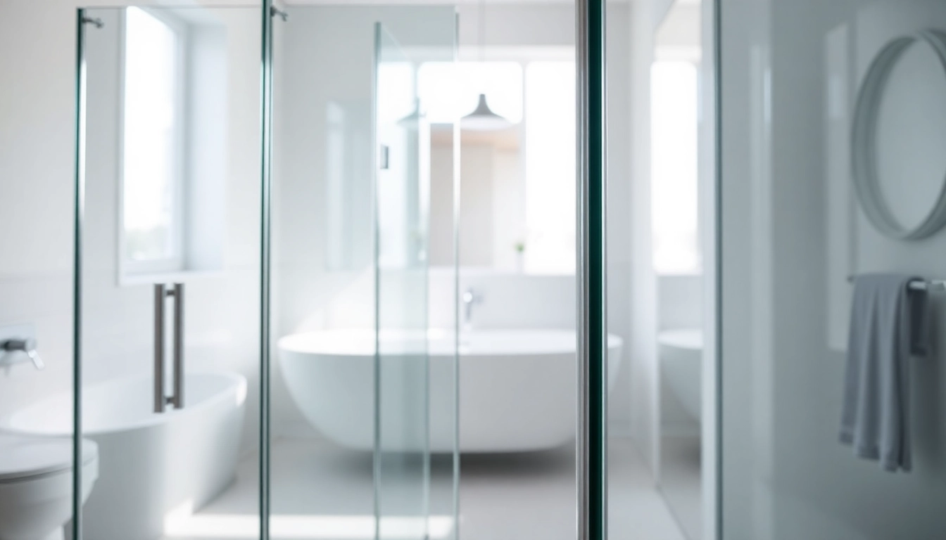 Showcase of semi-frameless shower screens in a modern bathroom, highlighting elegance and functionality.