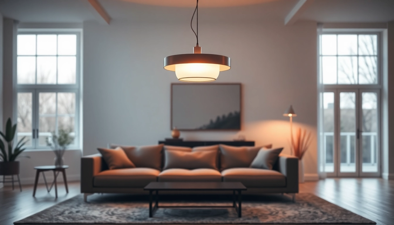 Shop ModernLighting featuring an elegant fixture in a contemporary living room setting.