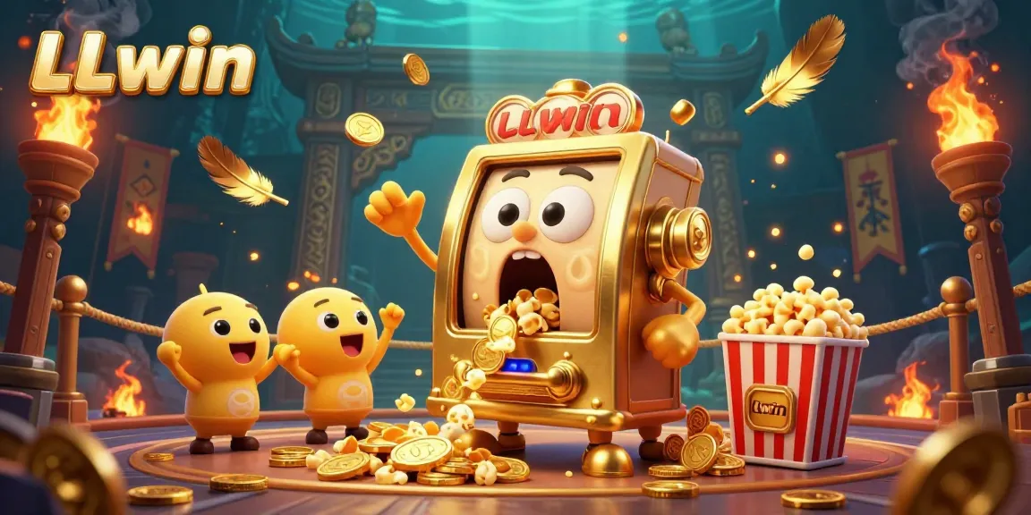 Experience LLwin's golden jackpot thrill with vibrant animated slot machines celebrating wins!