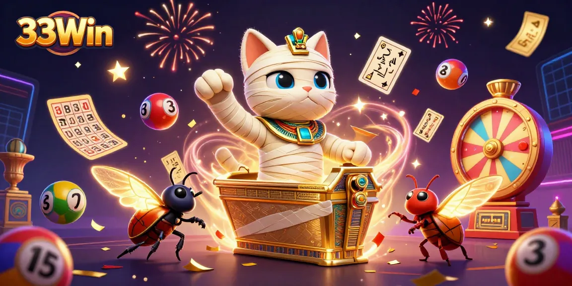 Engage with 33Win's vibrant online gaming atmosphere, featuring lively characters and dynamic elements.